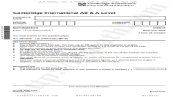 Cambridge International AS and A Level Mathematics May June 2022 9709-2 With Solution