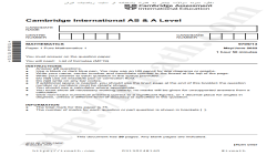 Cambridge International AS and A Level Mathematics May June 2022 9709-3 With Solution